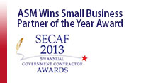 ASM Research Wins SECAF 2013 Small Business Partner of the Year Award